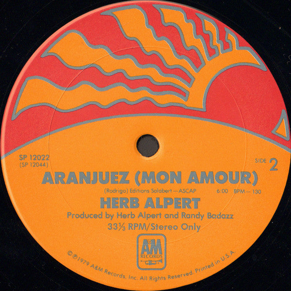 Herb Alpert : Rise (12", Single)