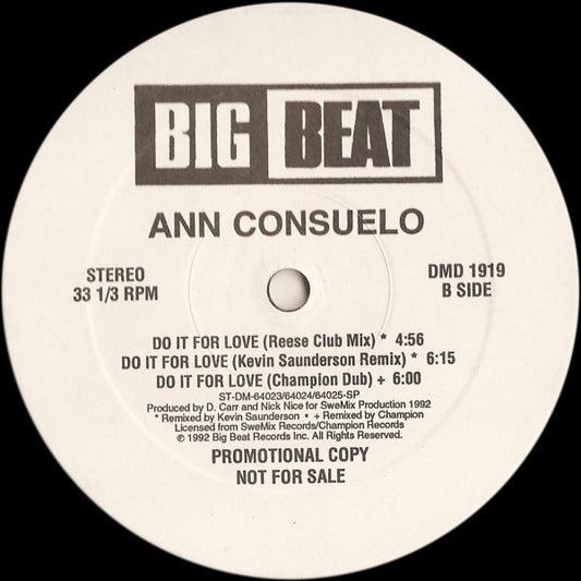 Ann Consuelo : Do It For Love (12", Promo)