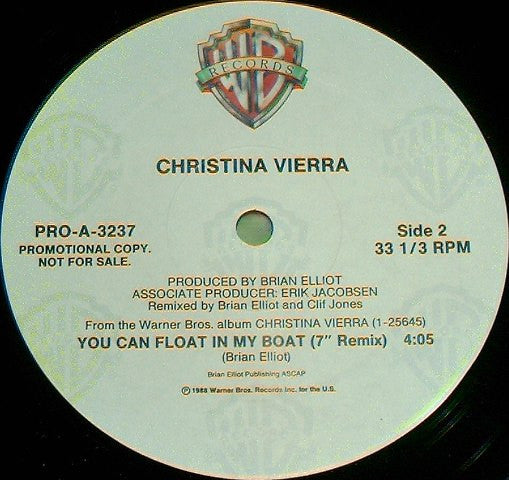 Christina Vierra : You Can Float In My Boat (12", Promo)