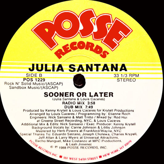 Julia Santana : Sooner Or Later (12")