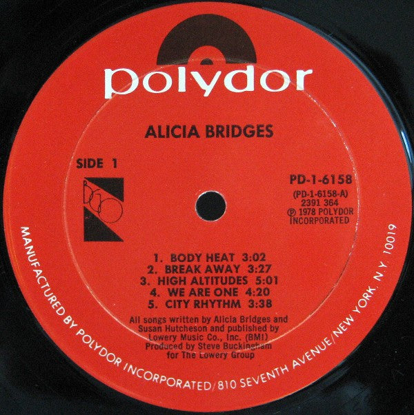 Alicia Bridges : Alicia Bridges (LP, Album, Mon)
