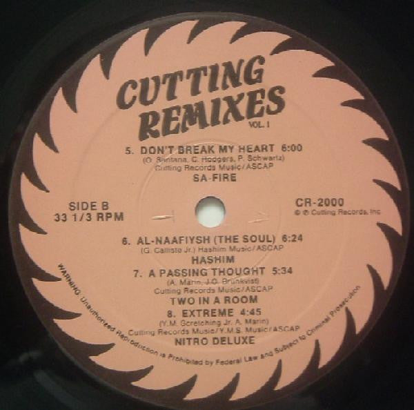 Various : Cutting Remixes (Vol. 1) (LP, Comp)