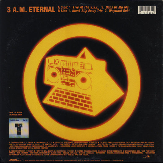 The KLF : 3 A.M. Eternal (Live At The S.S.L.) (12")