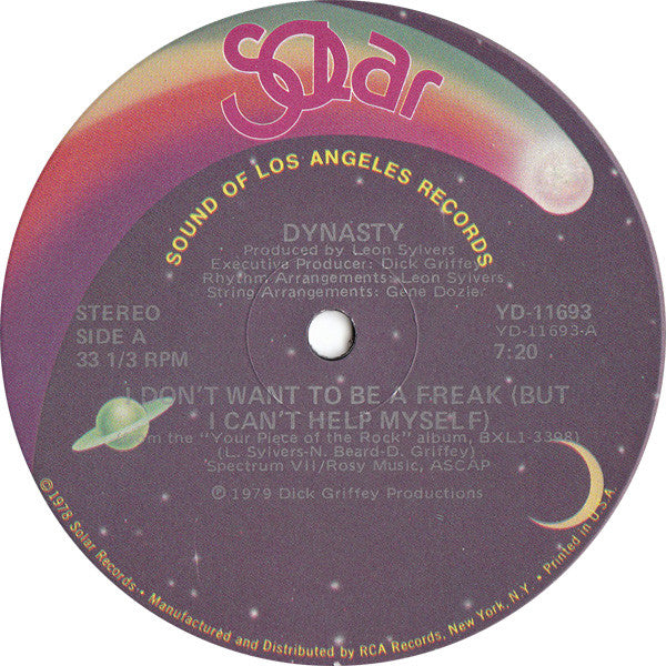 Dynasty : I Don't Want To Be A Freak (But I Can't Help Myself) (12")