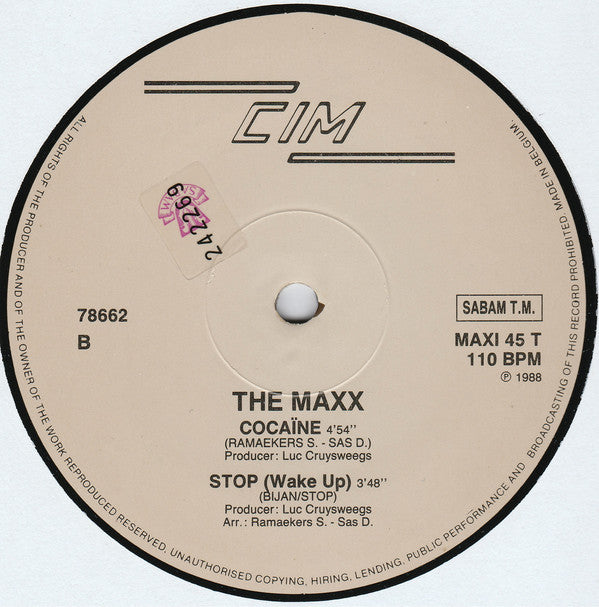The Maxx : Cocaine (12", Maxi)