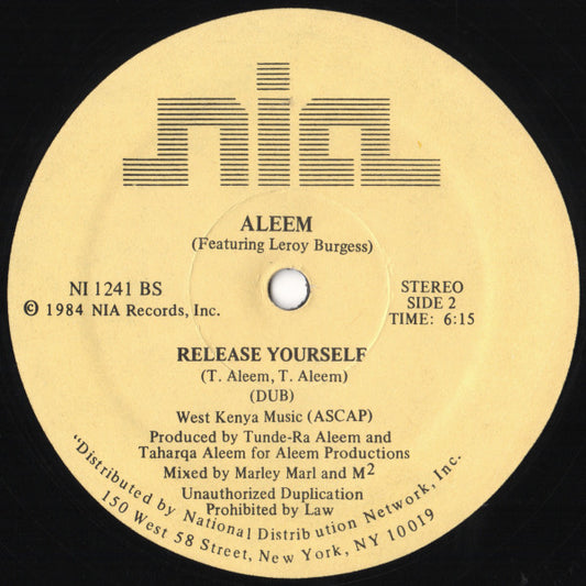 Aleem Featuring Leroy Burgess : Release Yourself (12")