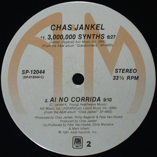 Chas Jankel : Glad To Know You (12")