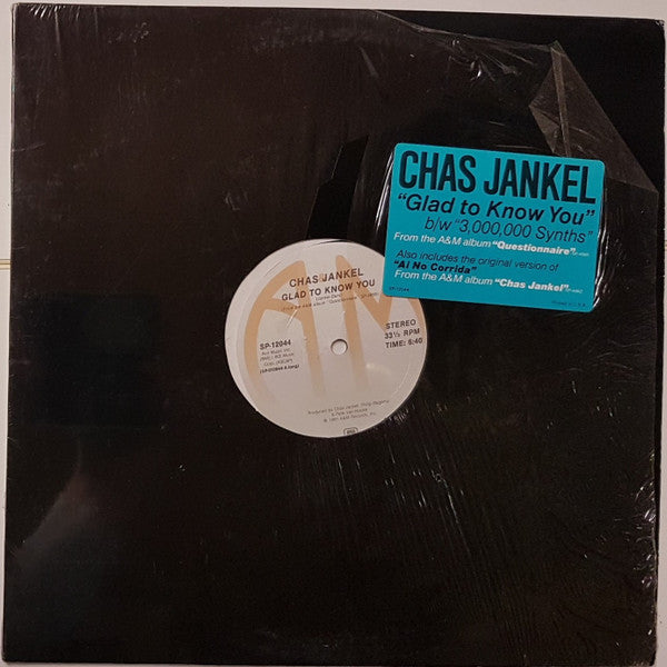 Chas Jankel : Glad To Know You (12")