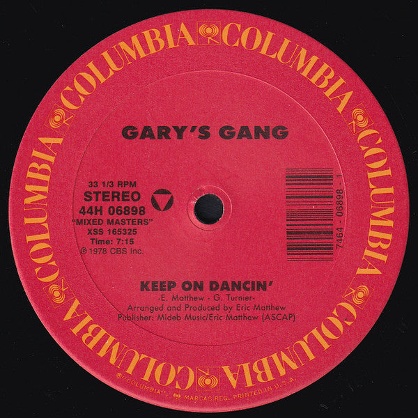Gary's Gang / Patrick Hernandez : Keep On Dancin' / Born To Be Alive (12")