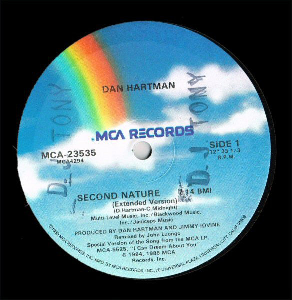 Dan Hartman : Second Nature (12" Version) (12", Promo)