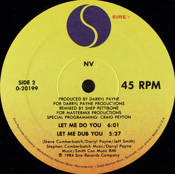 NV : Let Me Do You (12", Maxi)