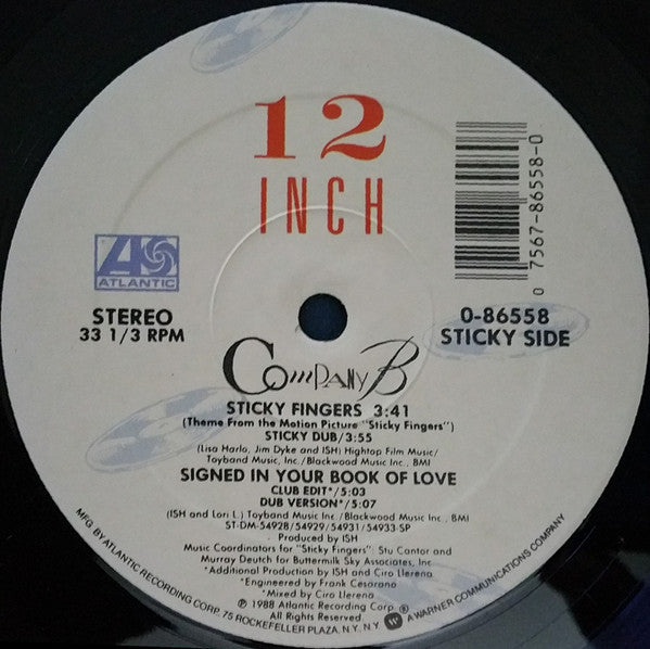 Company B : Signed In Your Book Of Love (12", Single, Spe)