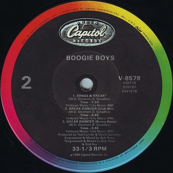 The Boogie Boys* : Zodiac / Break Dancer / Shake And Break (12")