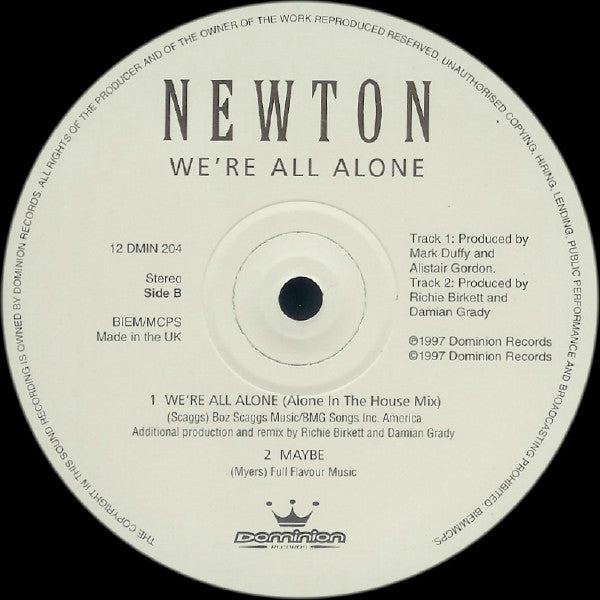 Newton (2) : We're All Alone (12")