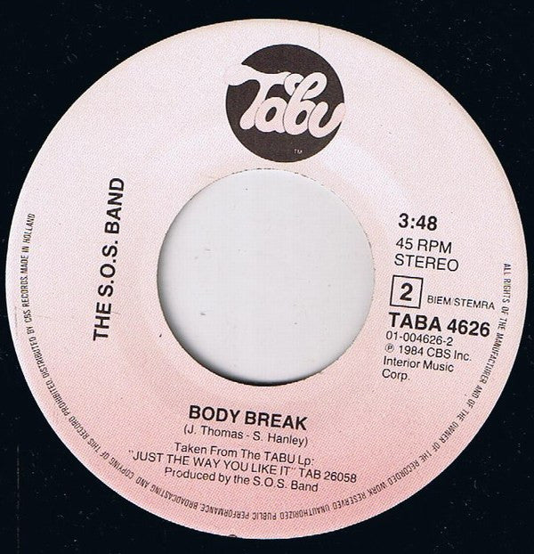 S.O.S. Band* : Just The Way You Like It (Long Edit) (7", Single)