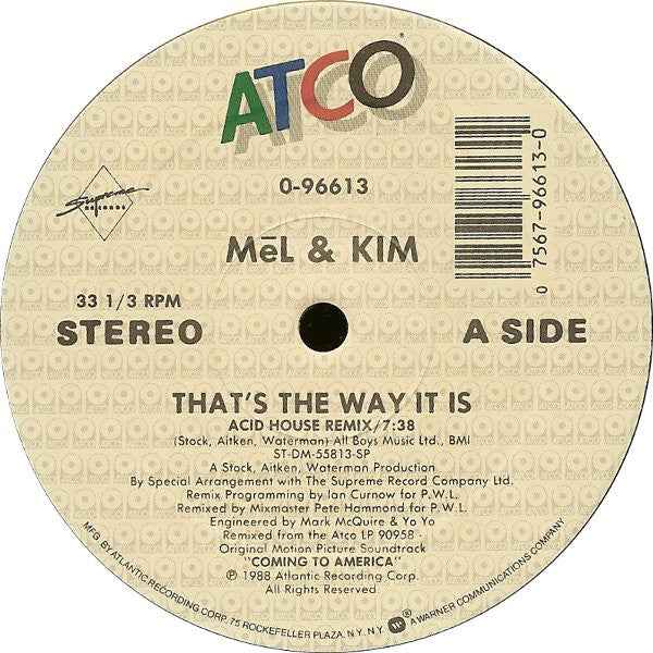 Mel & Kim : That's The Way It Is (12")