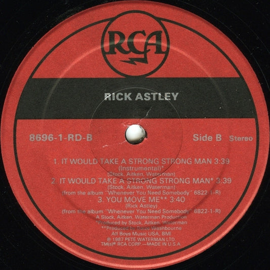 Rick Astley : It Would Take A Strong Strong Man (12", RP)