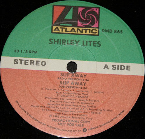 Shirley Lites : Slip Away (12", Promo)