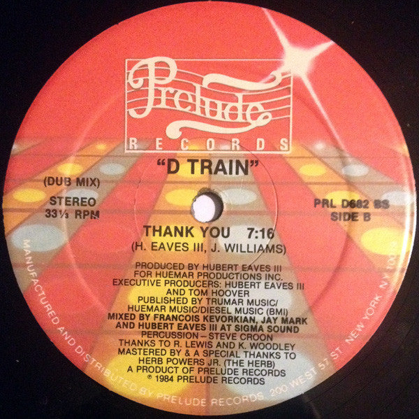 D Train* : Thank You (12")