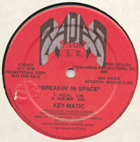 Key-Matic / Gary's Gang : Breakin' In Space / Runaway (12", Promo)