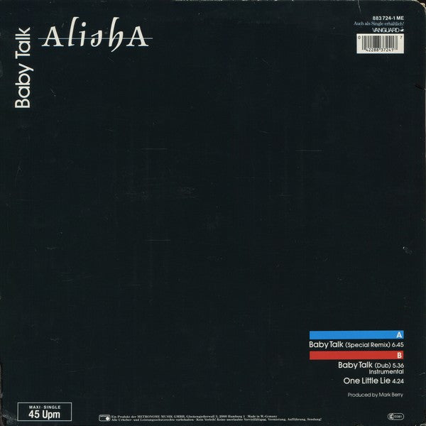 Alisha : Baby Talk (12", Maxi)