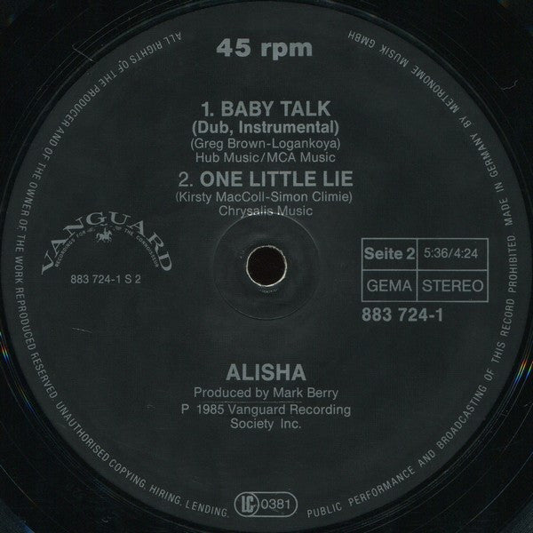 Alisha : Baby Talk (12", Maxi)