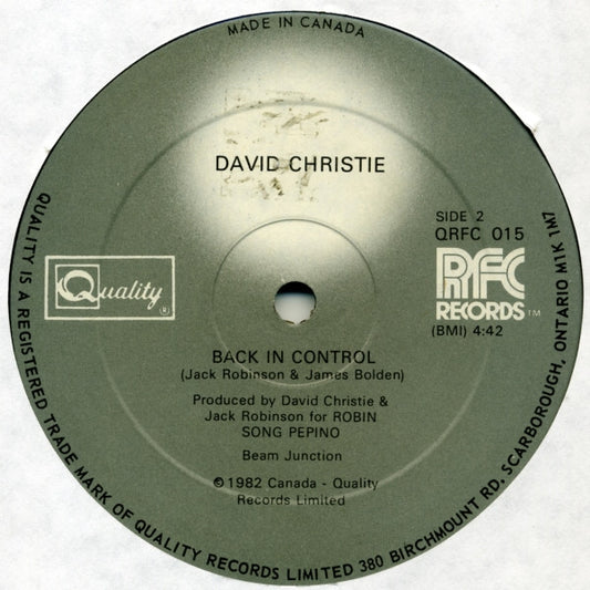 David Christie : Saddle Up And Look (12")