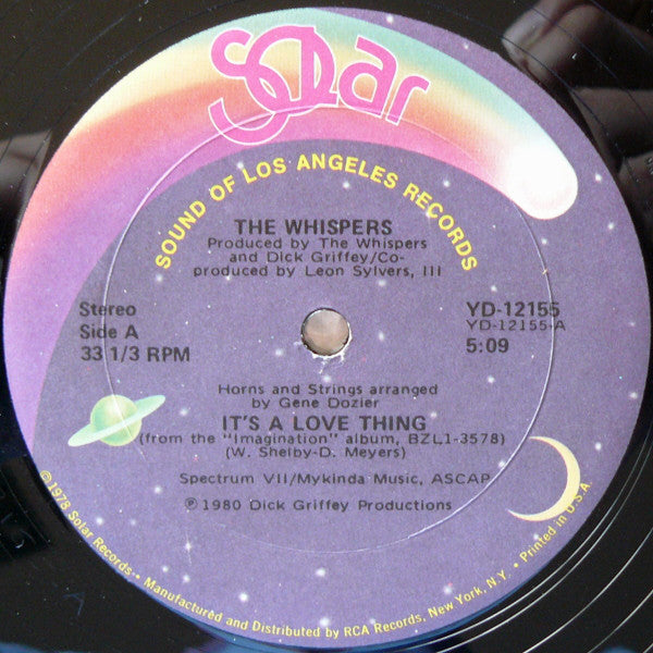 The Whispers : It's A Love Thing / Girl I Need You (12")