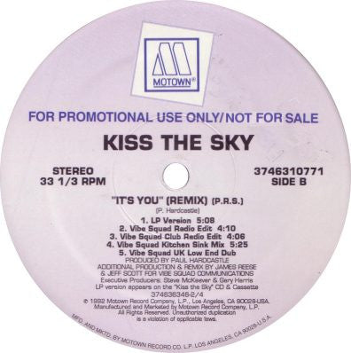 Kiss The Sky : It's You (Remix) (12", Promo)