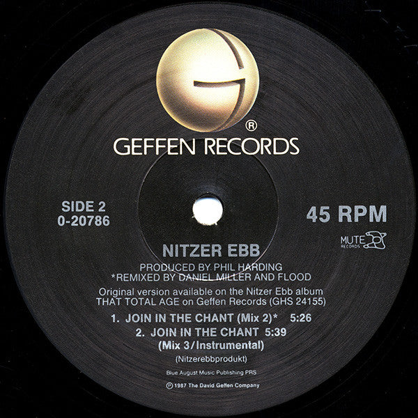 Nitzer Ebb : Join In The Chant (12", Maxi, SRC)