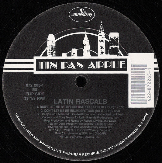 The Latin Rascals : Don't Let Me Be Misunderstood (12", Car)
