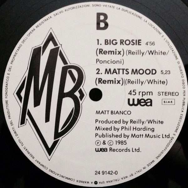 Matt Bianco : More Than I Can Bear (Remix) (12", Single)