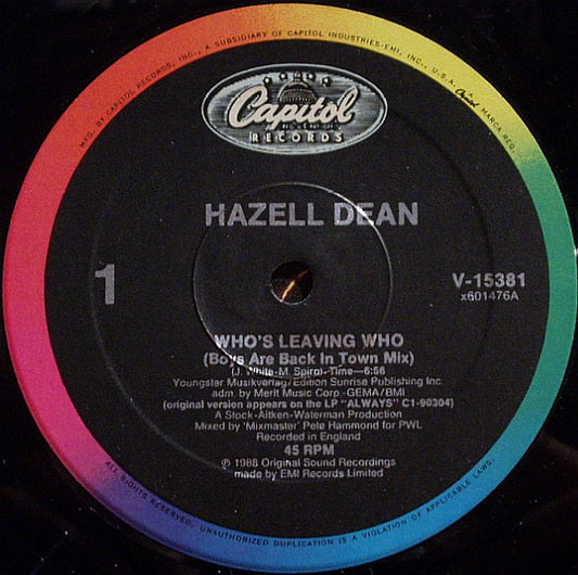 Hazell Dean : Who's Leaving Who (12")