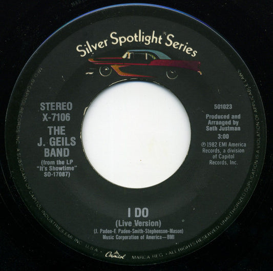 The J. Geils Band : Centerfold / I Do (7", Single)