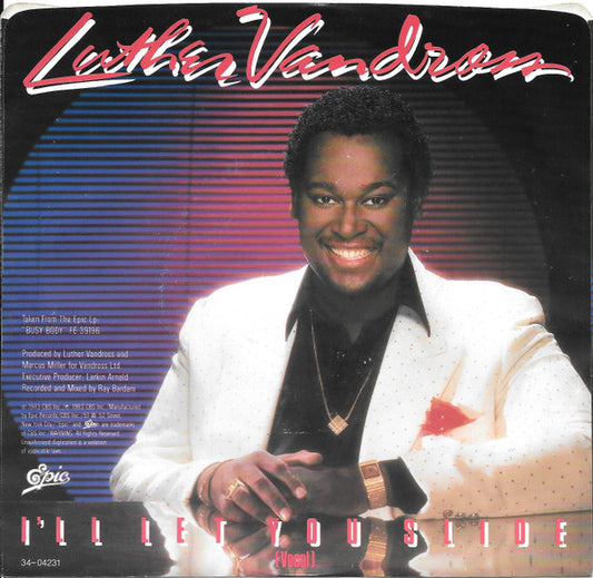 Luther Vandross : I'll Let You Slide (7", Single)