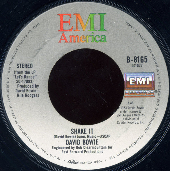 David Bowie : China Girl (7", Single, Jac)