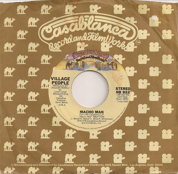 Village People : Macho Man (7", Single, San)