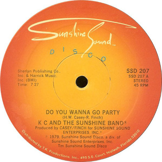 K C And The Sunshine Band* : Do You Wanna Go Party (12")