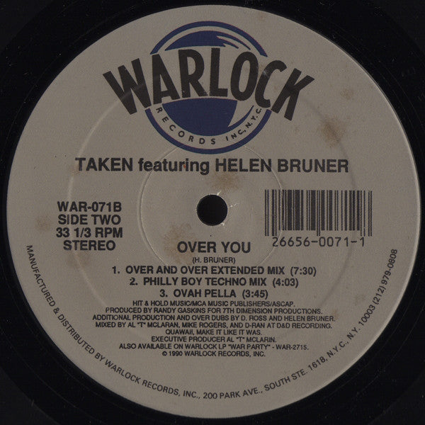 Taken Featuring Helen Bruner : Over You (12")