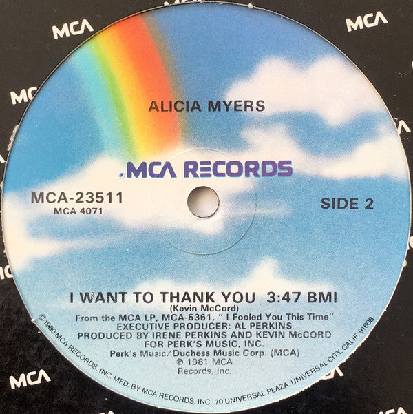 Alicia Myers : You Get The Best From Me (Say, Say, Say) / I Want To Thank You (12")
