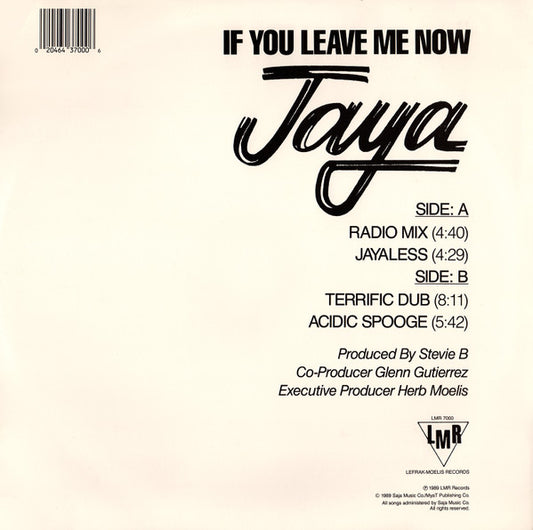 Jaya (2) : If You Leave Me Now (12")