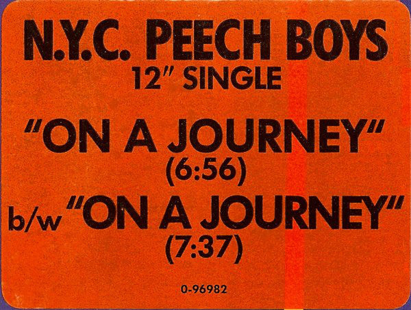 Peech Boys : On A Journey (12", Single)