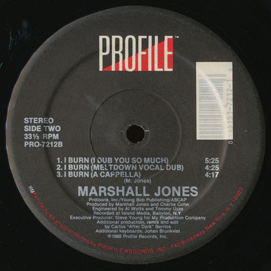 Marshall Jones (2) : I Burn (12")