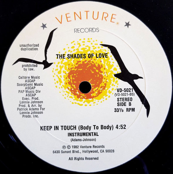Shades Of Love : Keep In Touch (Body To Body) (12")