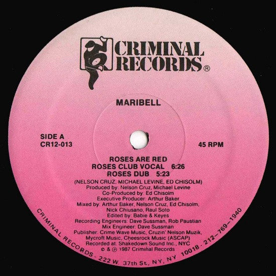 Maribell : Roses Are Red (12")