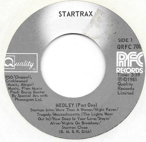 Startrax : Startrax Medley (7")
