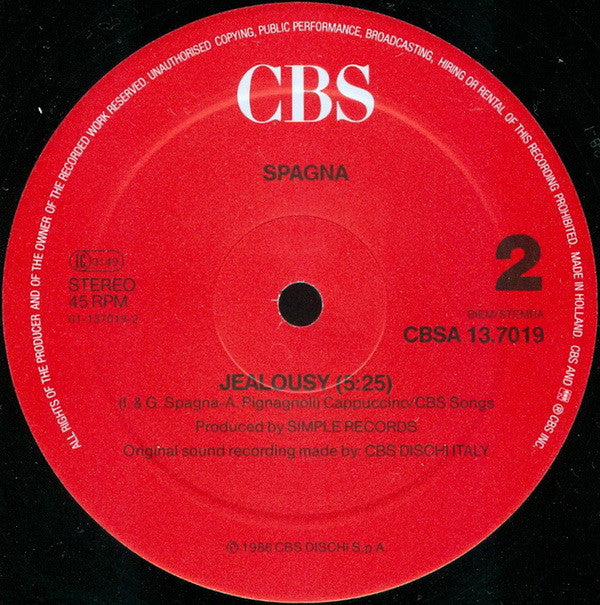 Spagna* : Easy Lady (Club Remix) (12", Maxi)