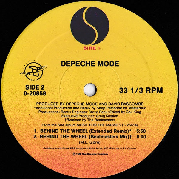 Depeche Mode : Behind The Wheel / Route 66 (Megamix) (12", Maxi, All)