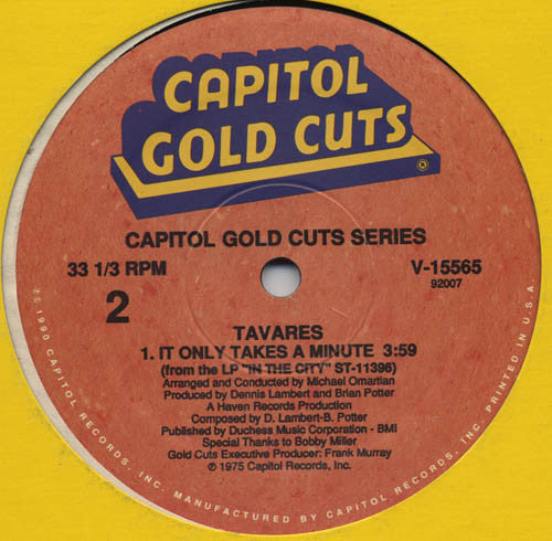 Tavares : Heaven Must Be Missing An Angel / It Only Takes A Minute (12", RE)