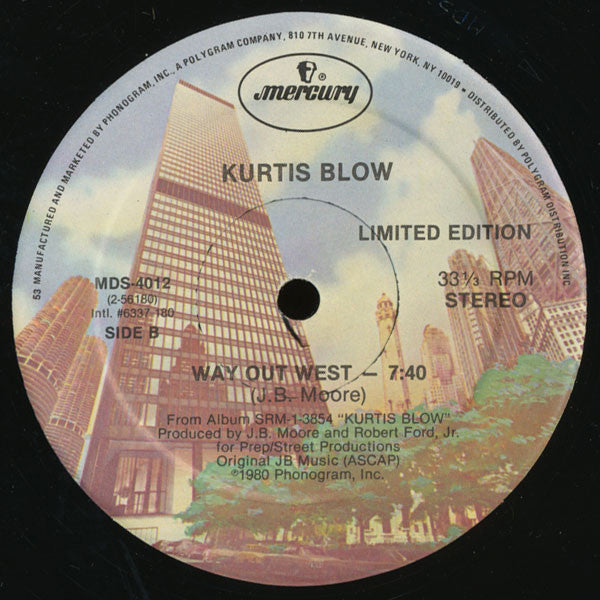 Kurtis Blow : Starlife / Way Out West (12", Ltd)